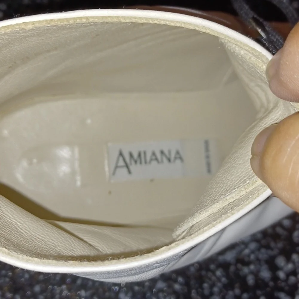 Amiana Lace Up Ankle Bootie Spats Size 7